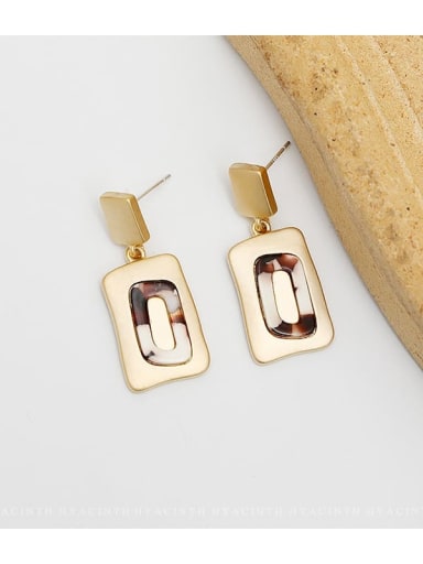 Copper Geometric Vintage Drop Trend Korean Fashion Earring