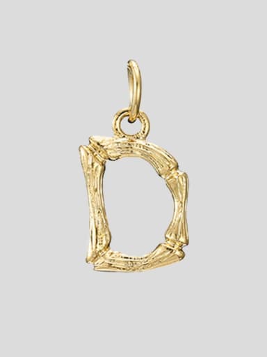 D 14K Gold Titanium Steel Letter Minimalist Necklace