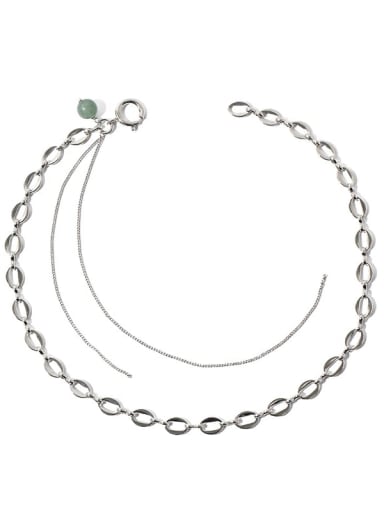 Brass Hollow Geometric Chain Minimalist  Necklace