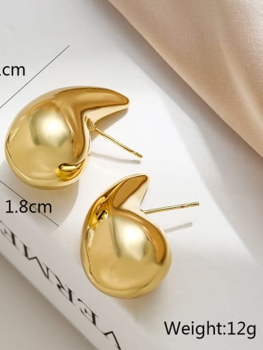 44056 Brass Geometric Trend Stud Earring