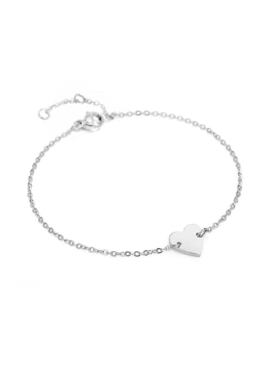 Color steel Stainless steel Heart Minimalist Bracelet