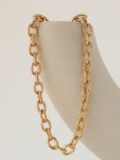Brass Hollow Geometric Vintage Necklace
