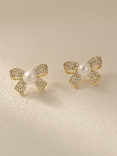 Brass Cubic Zirconia Butterfly Vintage Stud Trend Korean Fashion Earring