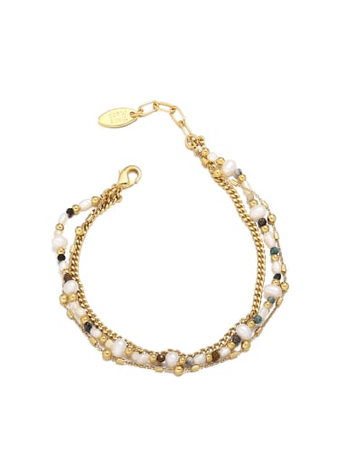 Brass Glass beads Geometric Bohemia Handmade Beaded Bracelet