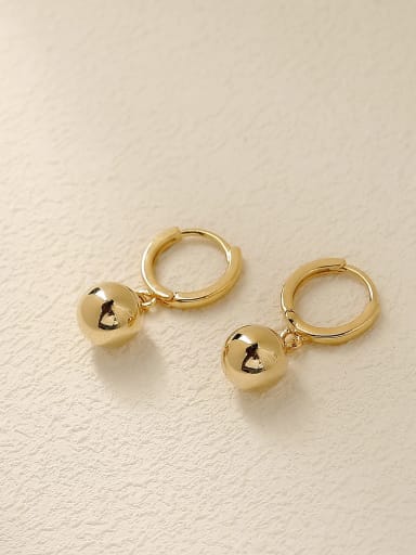 Brass Round Minimalist Huggie Trend Korean Fashion Earring