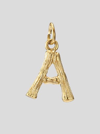 A 14K Gold Titanium Steel Letter Minimalist Necklace