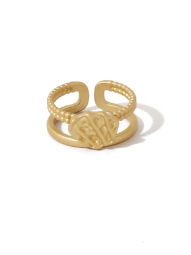 Brass Bead Geometric Artisan Band Ring