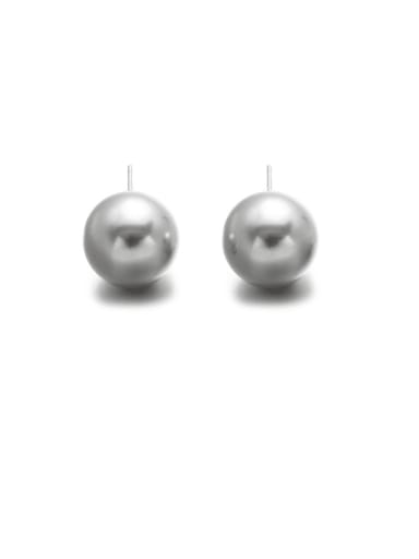 12mm pearl Brass Imitation Pearl Round Minimalist Stud Earring