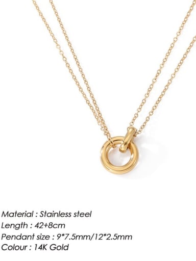 Stainless steel Round Minimalist Multi Strand Necklace