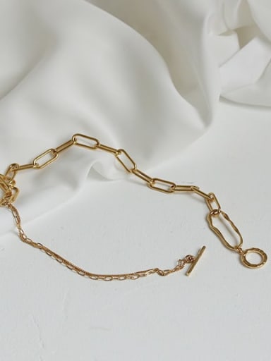 Brass Hollow Geometric chain Vintage Necklace