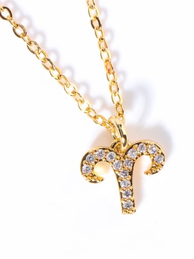 Brass Cubic Zirconia Constellation Minimalist Necklace