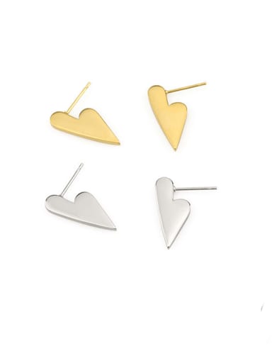 Titanium Steel Heart Minimalist Stud Earring