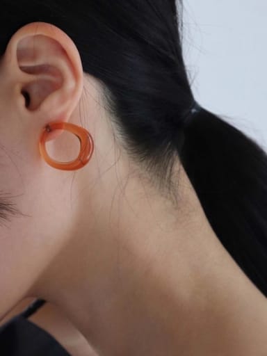Resin Geometric Vintage Stud Earring