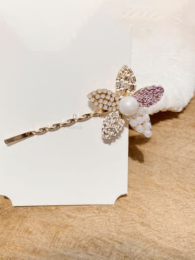 Alloy Imitation Pearl Trend  Flower Hair Pin