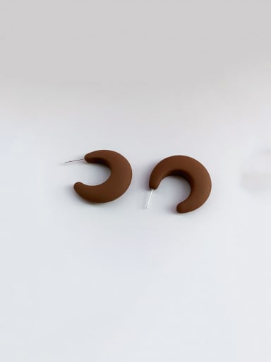 Resin matte Geometric Vintage Hoop Earring/Multi-Color Optional