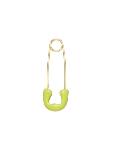 Yellow green (sold separately) Brass Enamel Geometric Cute Stud Earring