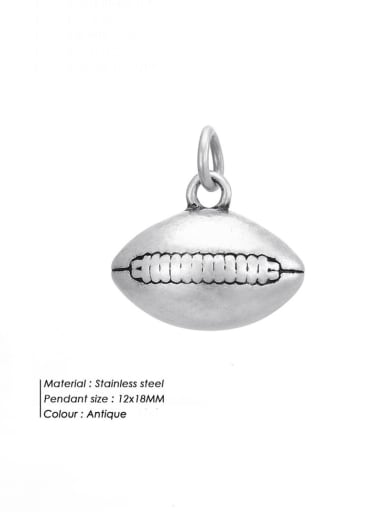 stainless steel rugby pendant diy jewelry accessories