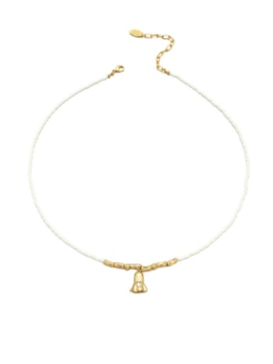 custom Brass Glass beads Bell Bohemia Necklace