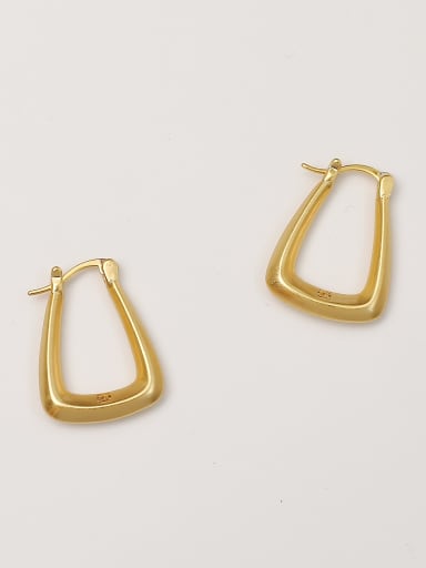 Brass Geometric Minimalist Huggie Trend Korean Fashion Earring