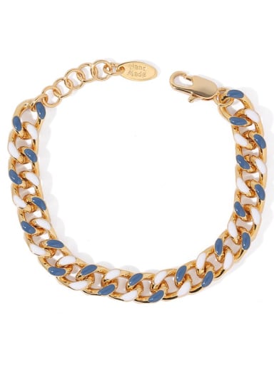 Brass Geometric Vintage Link Bracelet