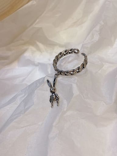 Alloy+Rabbit Trend Band Ring/Free Size Ring