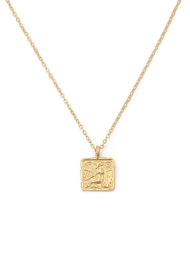 Brass Geometric Vintage  pendant Necklace