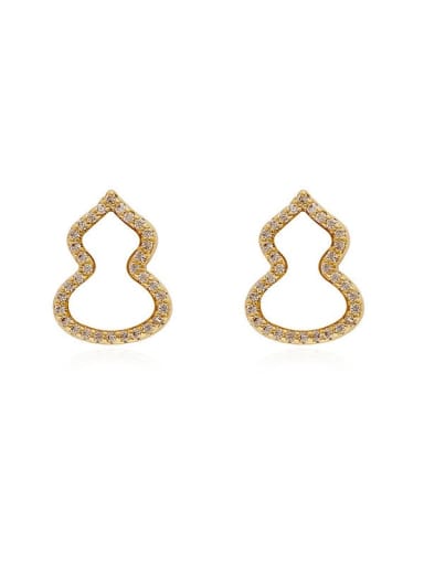Brass Shell Geometric Cute Stud Earring