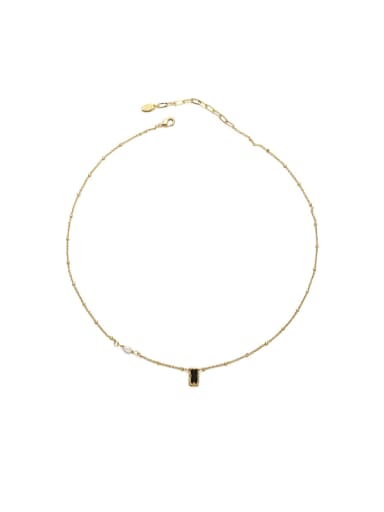 Zircon necklace Brass Cubic Zirconia Irregular Minimalist Necklace
