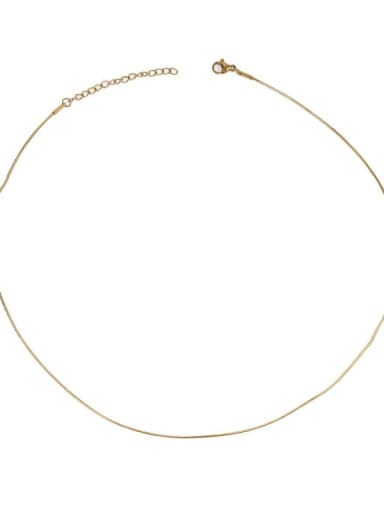 Snake bone chain Brass Geometric Minimalist Choker Necklace
