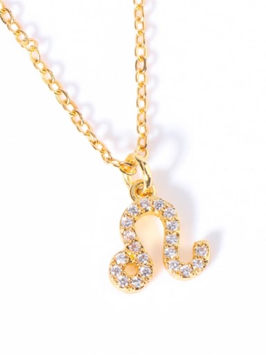leo Brass Cubic Zirconia Constellation Minimalist Necklace