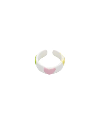 Alloy Enamel Heart Cute Band Ring