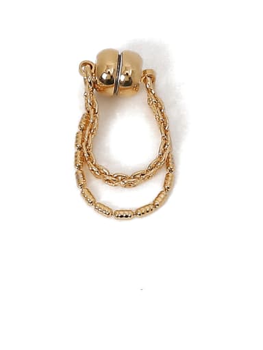 Brass  Double-layer chain magnetic buckle ear clip   Single Earring