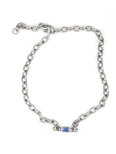 Titanium Steel Geometric  Chain Vintage Necklace