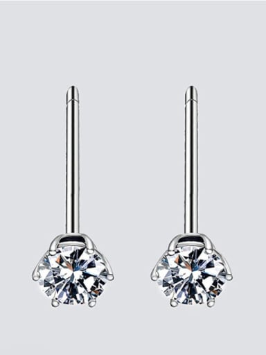 Ye15757 steel color Stainless steel Cubic Zirconia Geometric Minimalist Stud Earring