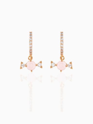 Rose Gold candy Brass Opal Irregular Cute Stud Earring