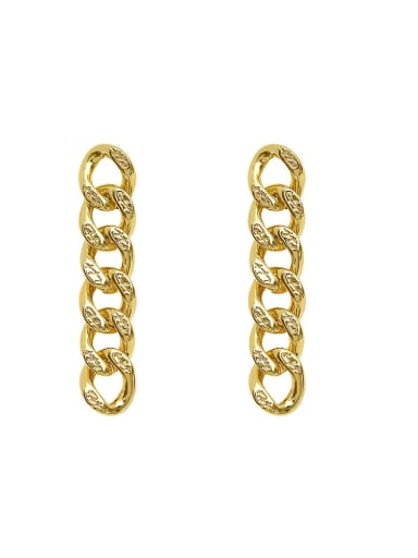 Brass Hollow Chain Tassel Vintage Drop Trend Korean Fashion Earring