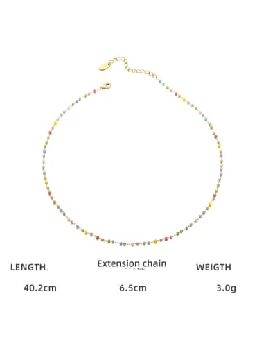Necklace Brass MGB beads Minimalist Irregular Multi Color Bracelet and Necklace Set
