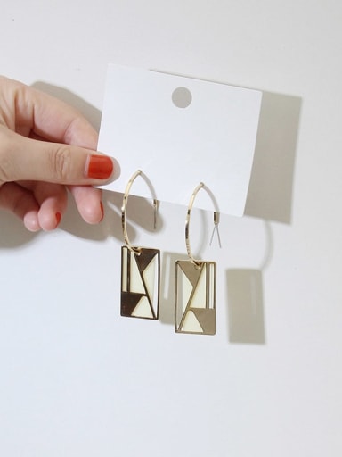 Copper Acrylic Geometric Minimalist Huggie Trend Korean Fashion Earring