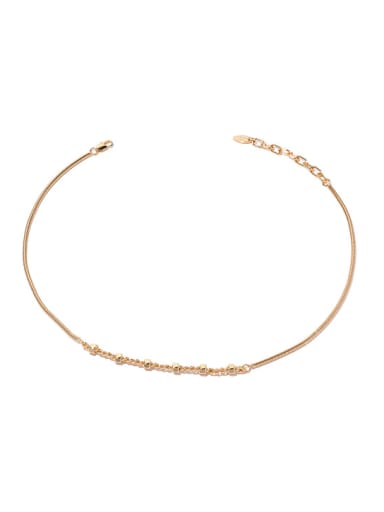 Brass Bead Geometric Minimalist Necklace
