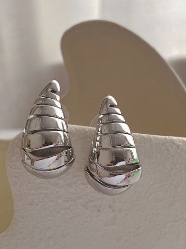 Q265 steel color Brass Water Drop Trend Stud Earring