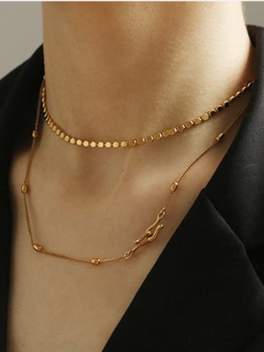 Brass Smooth Round Minimalist Necklace