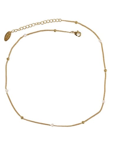 Brass Bead Geometric Minimalist Necklace