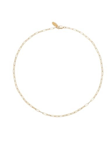 Pure chain necklace Brass Cubic Zirconia Geometric Minimalist Necklace