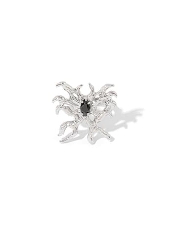 Brass Cubic Zirconia Shaped Spider Hip Hop Band Ring