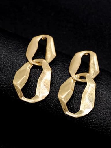 Copper Vintage Diamond Fashion Simple 8 Drop Trend Korean Fashion Earring