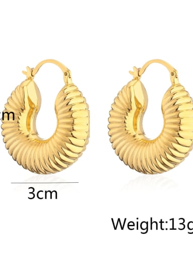 43252 Brass Geometric Trend Hoop Earring