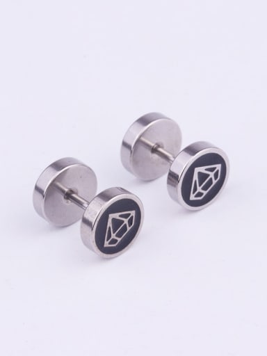 3# Steel Color Stainless steel Bell Minimalist Stud Earring
