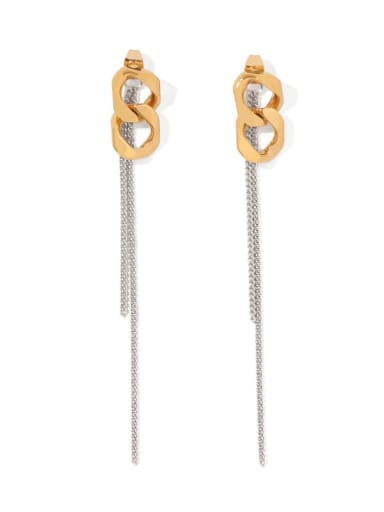 Brass geometry  Tassel Vintage Threader Earring