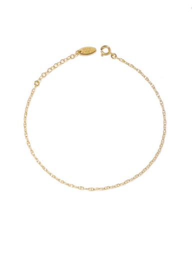 Brass Irregular Hip Hop Double Layer Chain Anklet