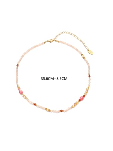 Necklace Brass Natural StoneMinimalist Irregular Multi Color Bracelet and Necklace Set